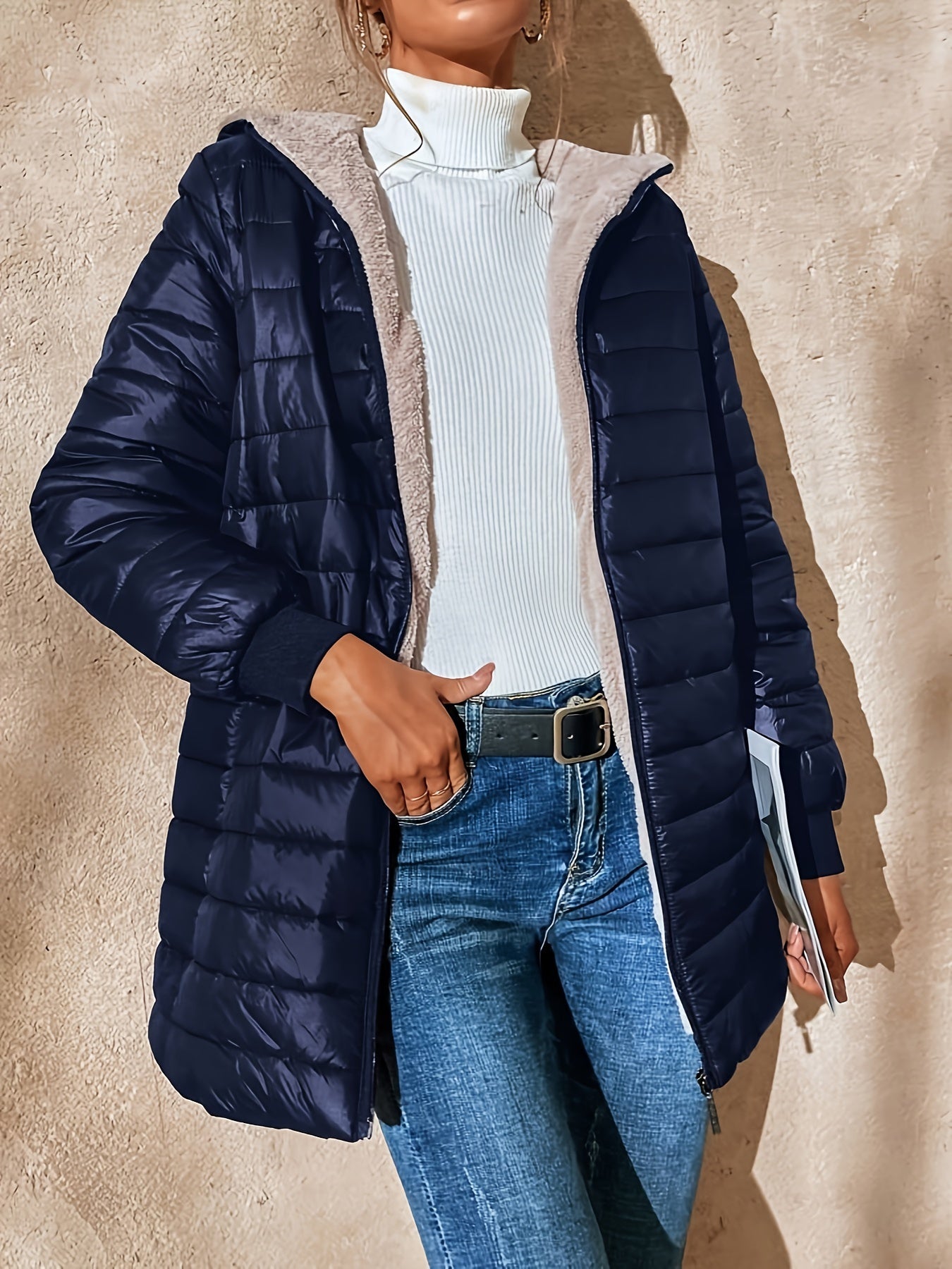 Eline | Fleece-lined jacket with zip fastening
