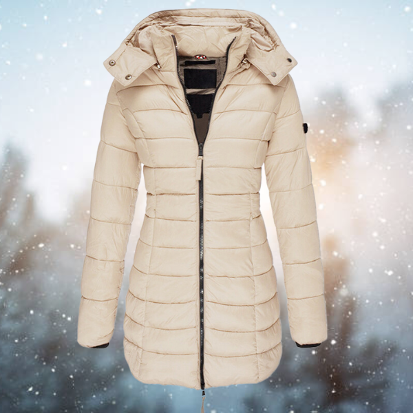 Warm Padded Puffer Winter Jacket with Hood for Women