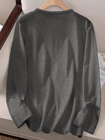 Elise | Festive Christmas Tree Print Long Sleeve T-Shirt