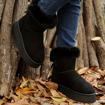 Ella | Plush-lined winter boots in solid colour