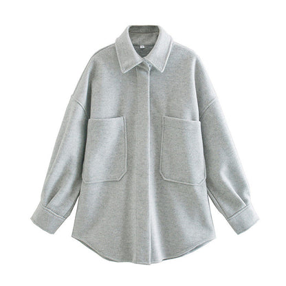 Elodie - Oversized coat with large pockets for women