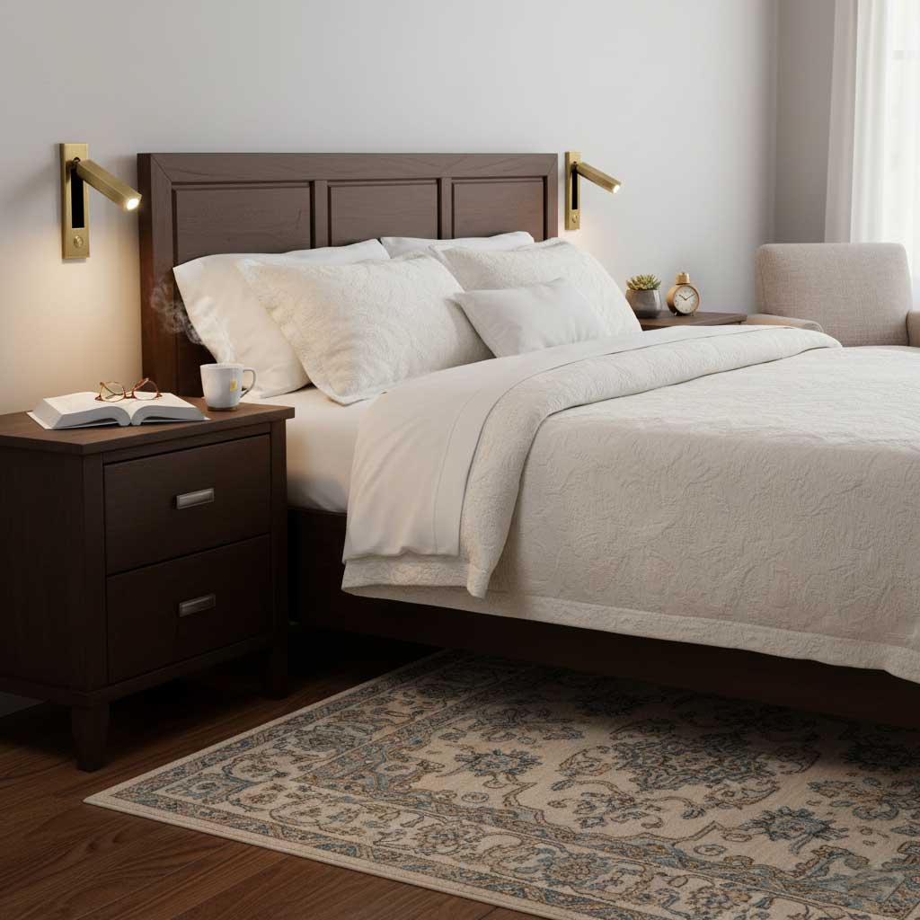 Folding LED Wall Reading Lamp for Bed and Study – Adjustable, Space-Saving, and Focused Light