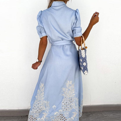 Embroidered Dress - Pink