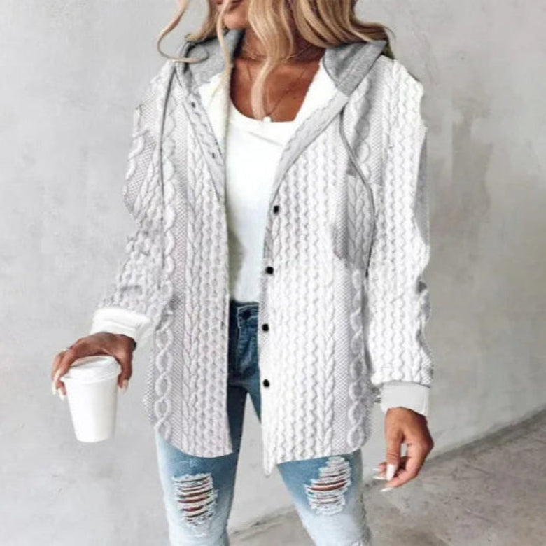 Emily – Checked Hooded Summer Jacket for Women
