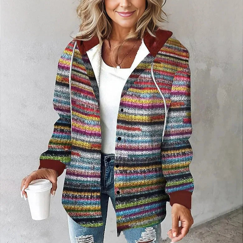 Emily – Checked Hooded Summer Jacket for Women