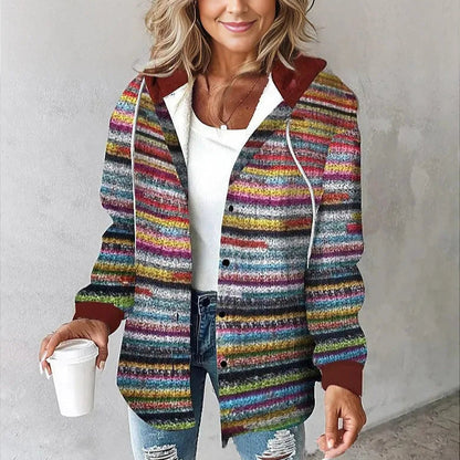 Emily – Checked Hooded Summer Jacket for Women