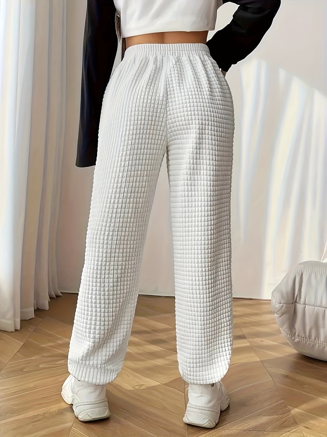 Emma | Casual waffle-knit women's training trousers