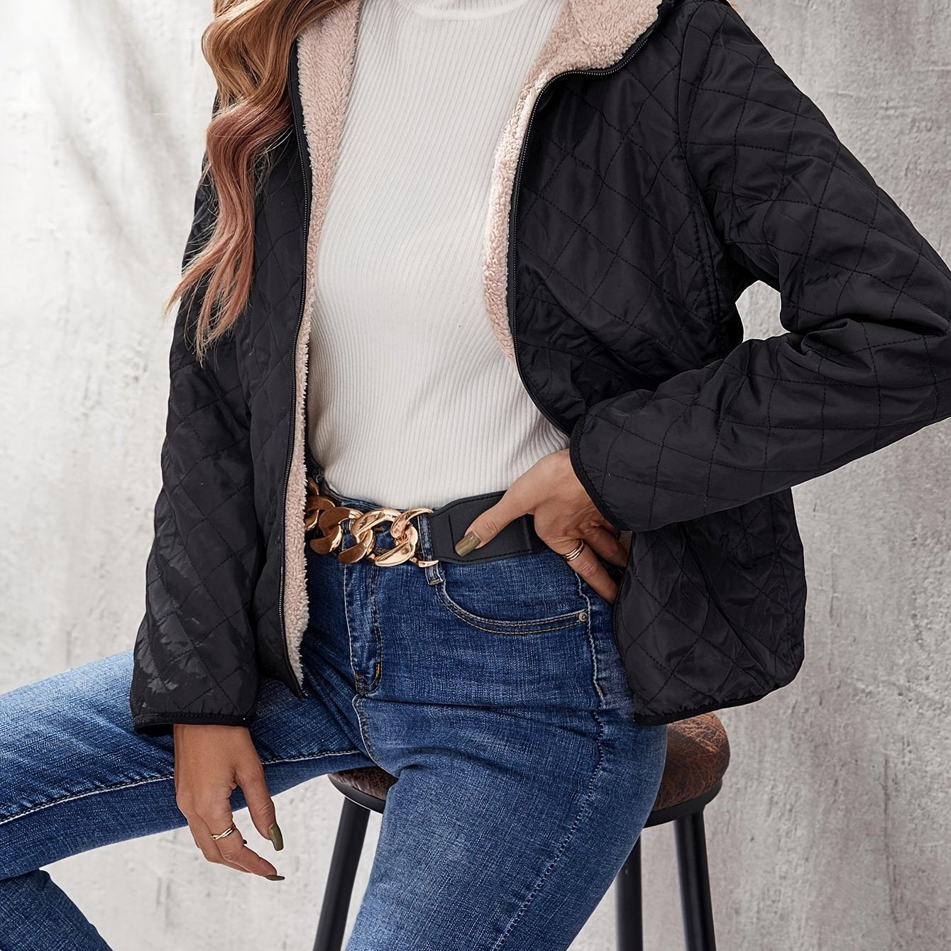 Emma | Padded Jacket with Zip and Hood
