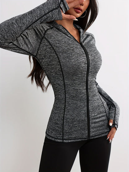 Emma | Sports jacket with hood and stripe detail