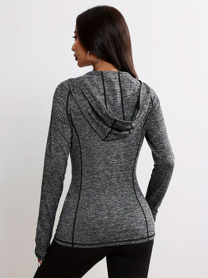 Emma | Sports jacket with hood and stripe detail
