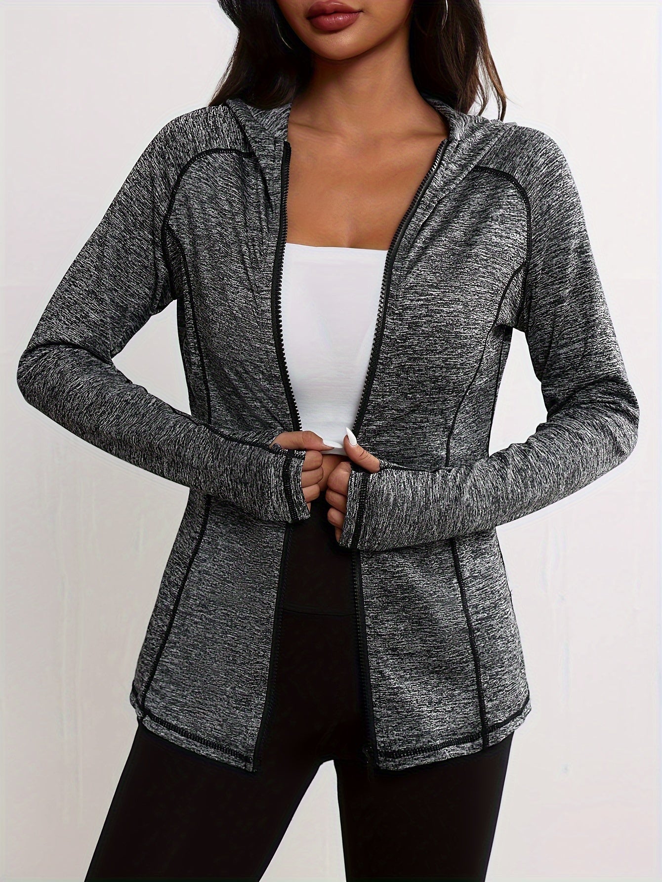 Emma | Sports jacket with hood and stripe detail