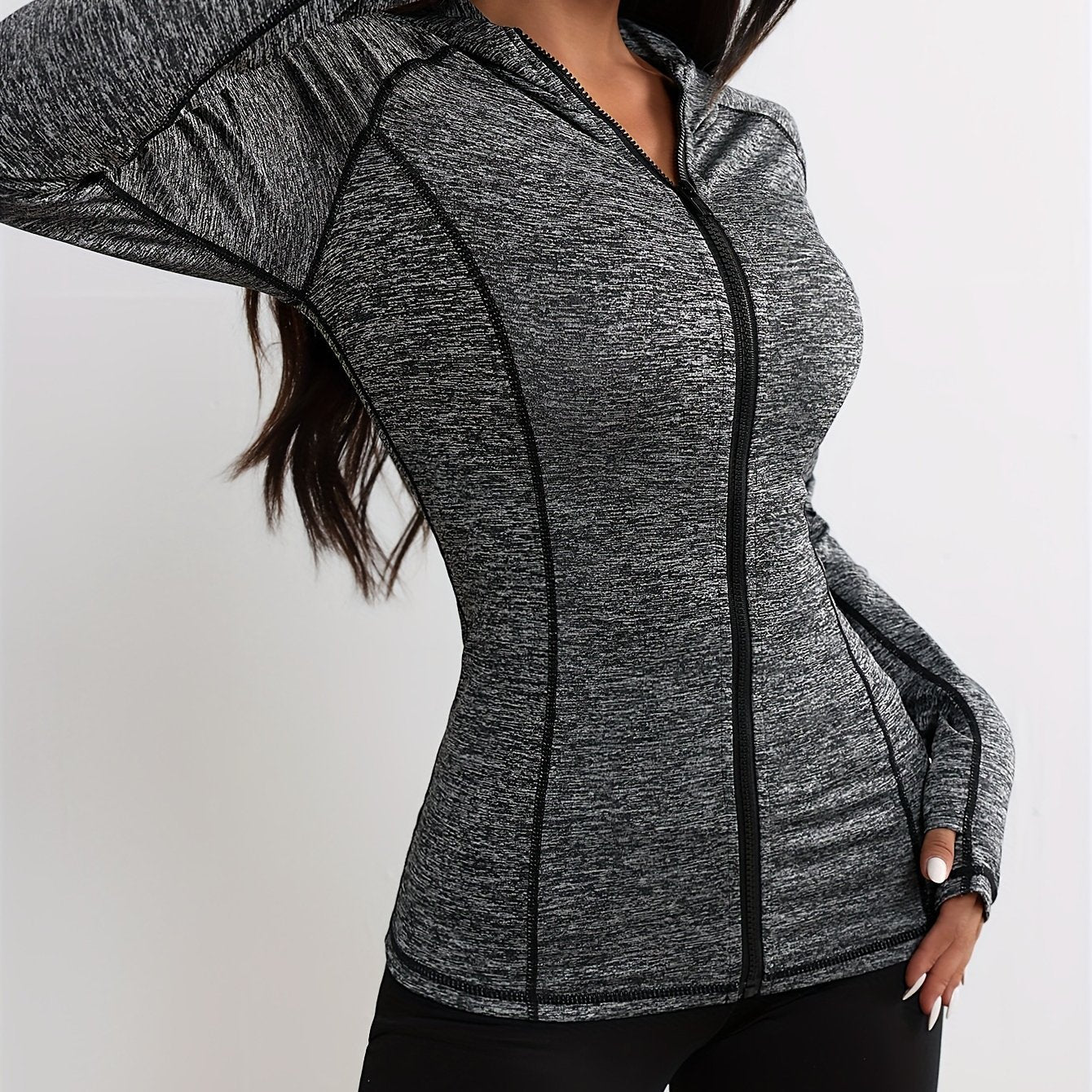 Emma | Sports jacket with hood and stripe detail