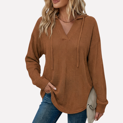 V-Neck Oversized Hoodie