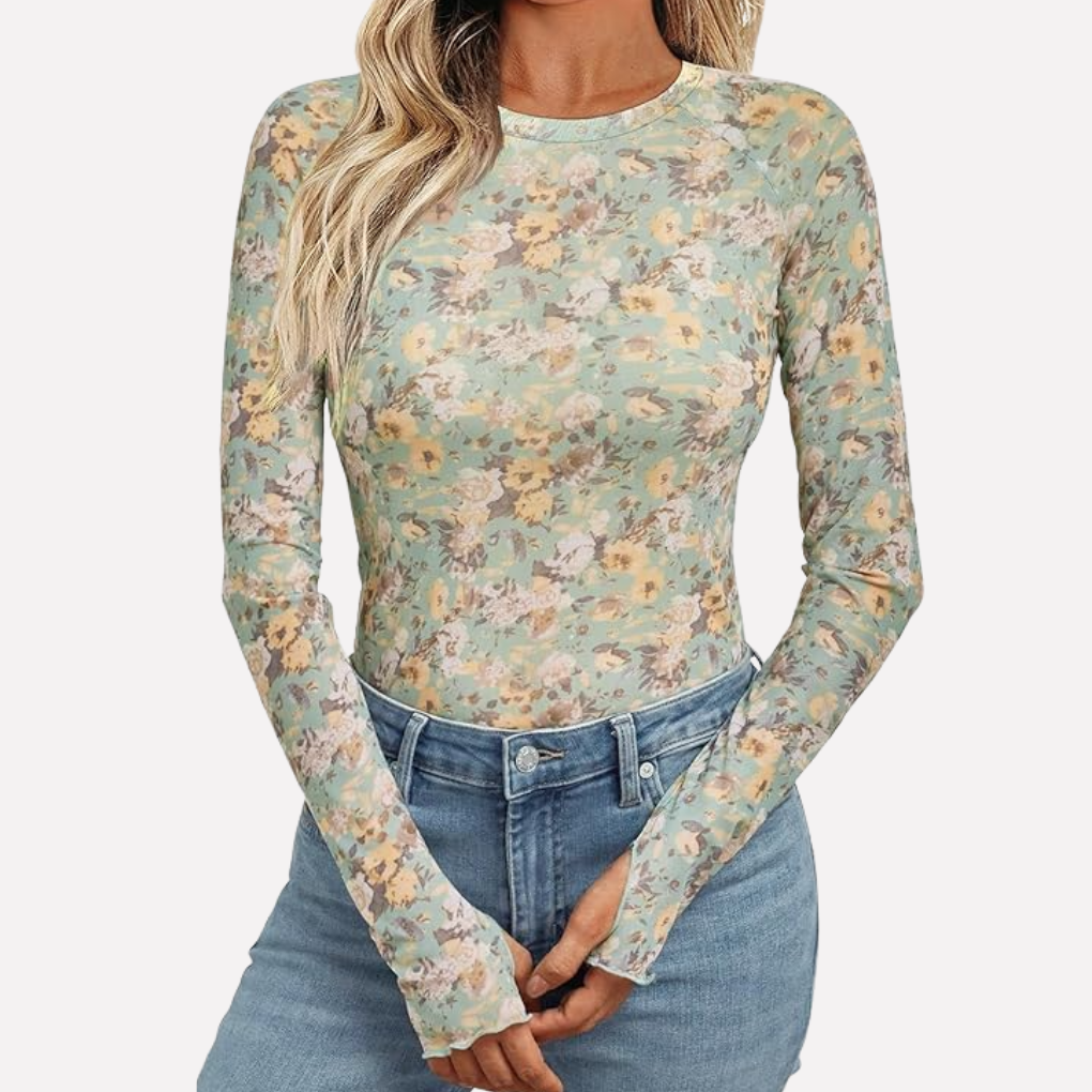Mesh Transparent Lace Top