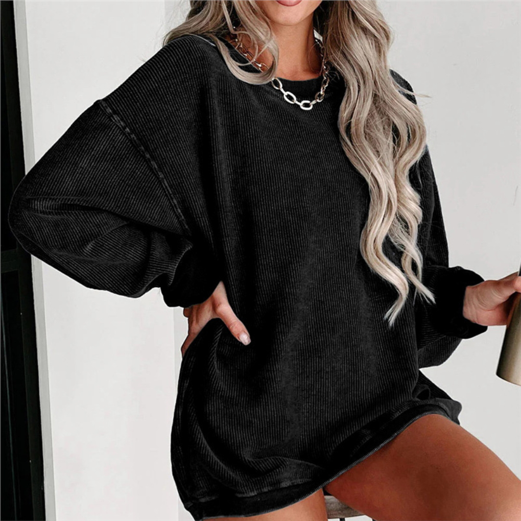 Oversized sweatshirt met ronde hals voor dames