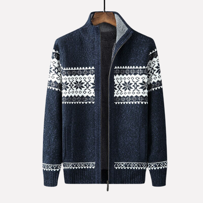 Men's Crocheted Winter Cardigan