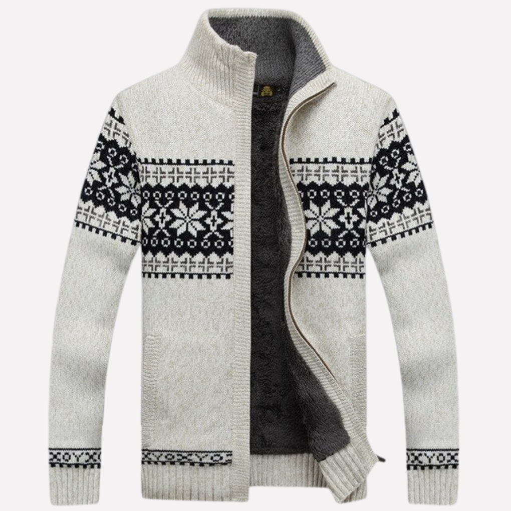 Men's Crocheted Winter Cardigan