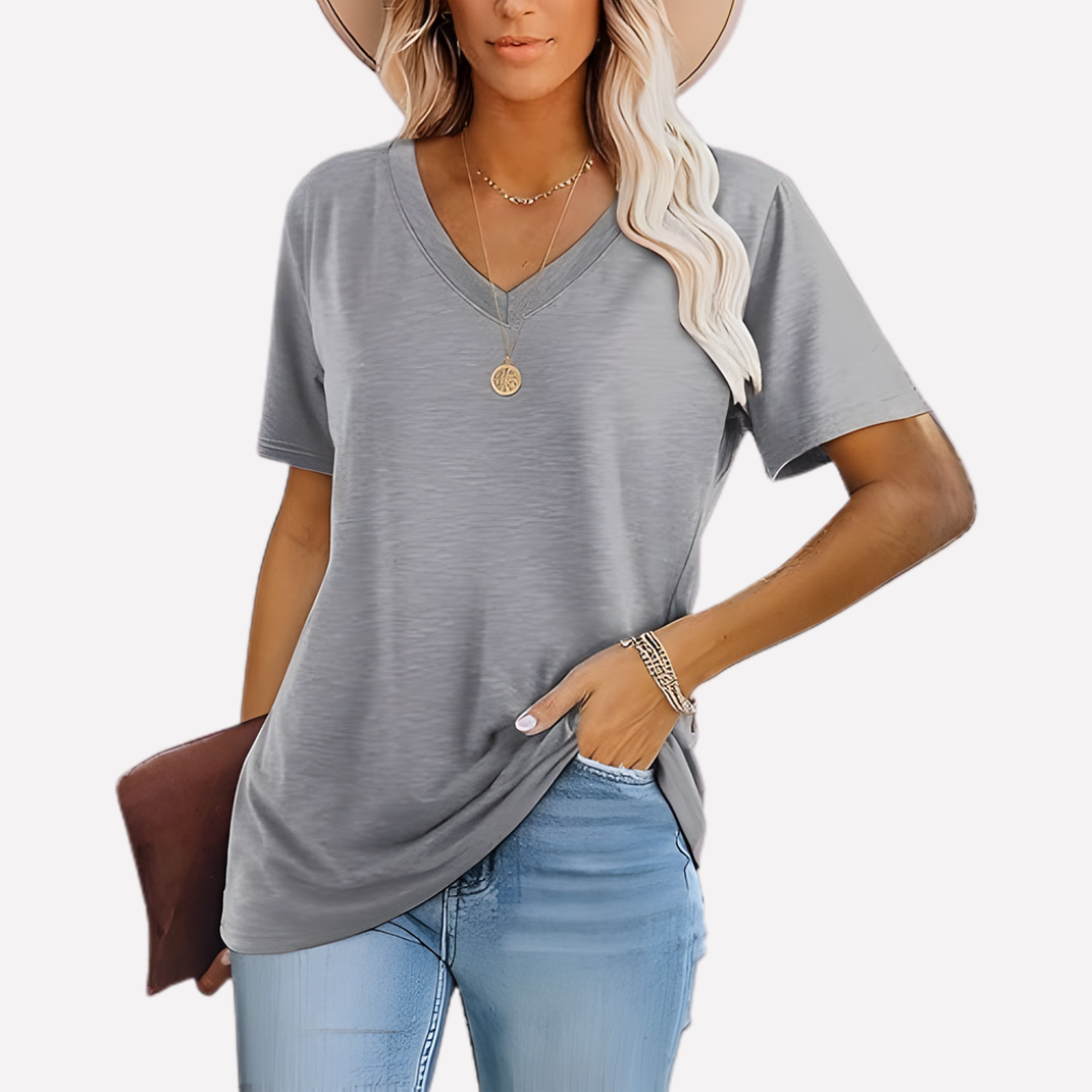 Women’s V-Neck Short Sleeve Top