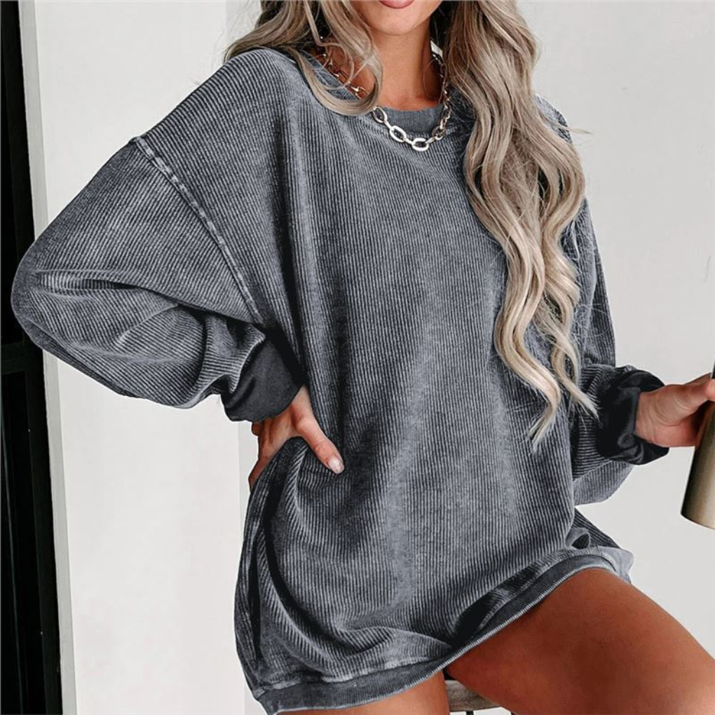 Oversized sweatshirt met ronde hals voor dames
