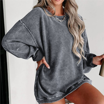 Oversized sweatshirt met ronde hals voor dames