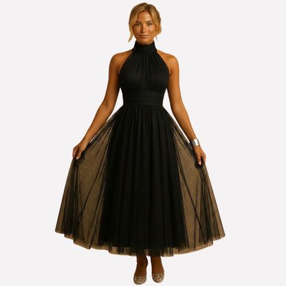 Sleeveless with Halter Neck & A-Line