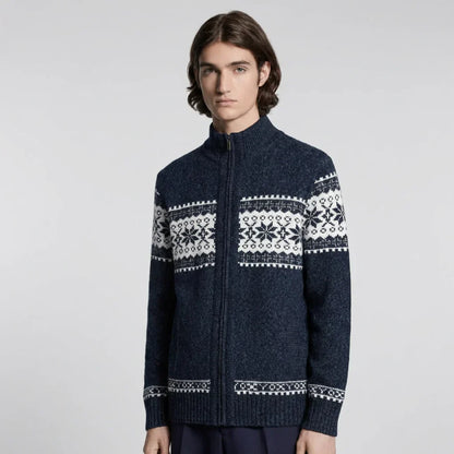 Men's Crocheted Winter Cardigan
