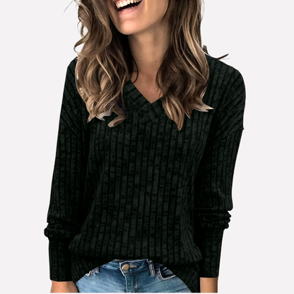 Women's V-Neck Long Sleeve Top – Stylish and Comfortable