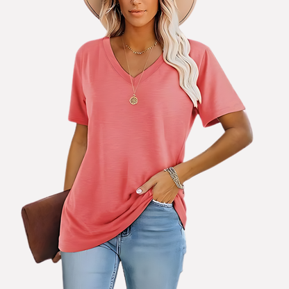 Women’s V-Neck Short Sleeve Top