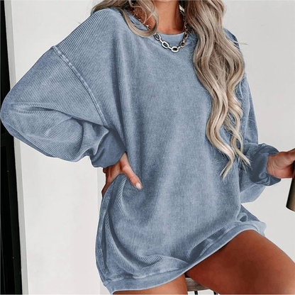 Oversized sweatshirt met ronde hals voor dames