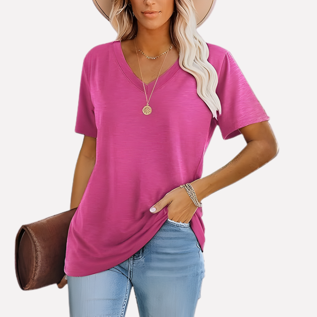 Women’s V-Neck Short Sleeve Top