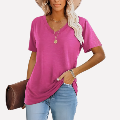 Women’s V-Neck Short Sleeve Top