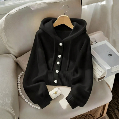 Damen-Strickjacke mit Kapuze