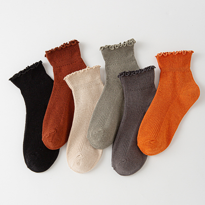 Damen-Rüschensocken bis zum Knöchel
