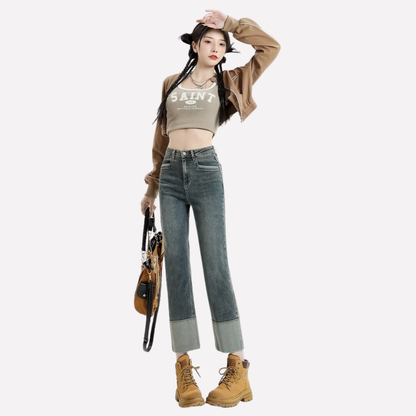 Women's High Waist Wide Leg Jeans