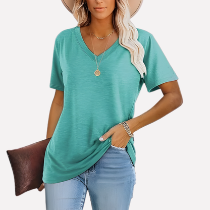 Women’s V-Neck Short Sleeve Top