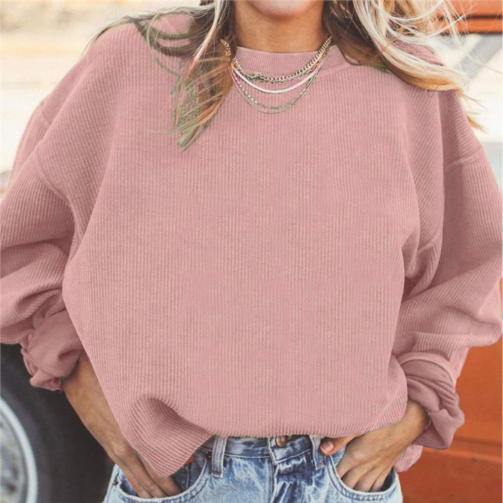 Oversized sweatshirt met ronde hals voor dames