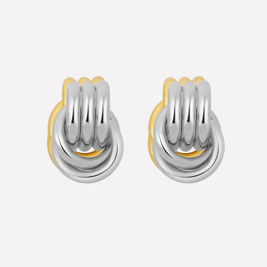 Gold Knot Drop Earrings