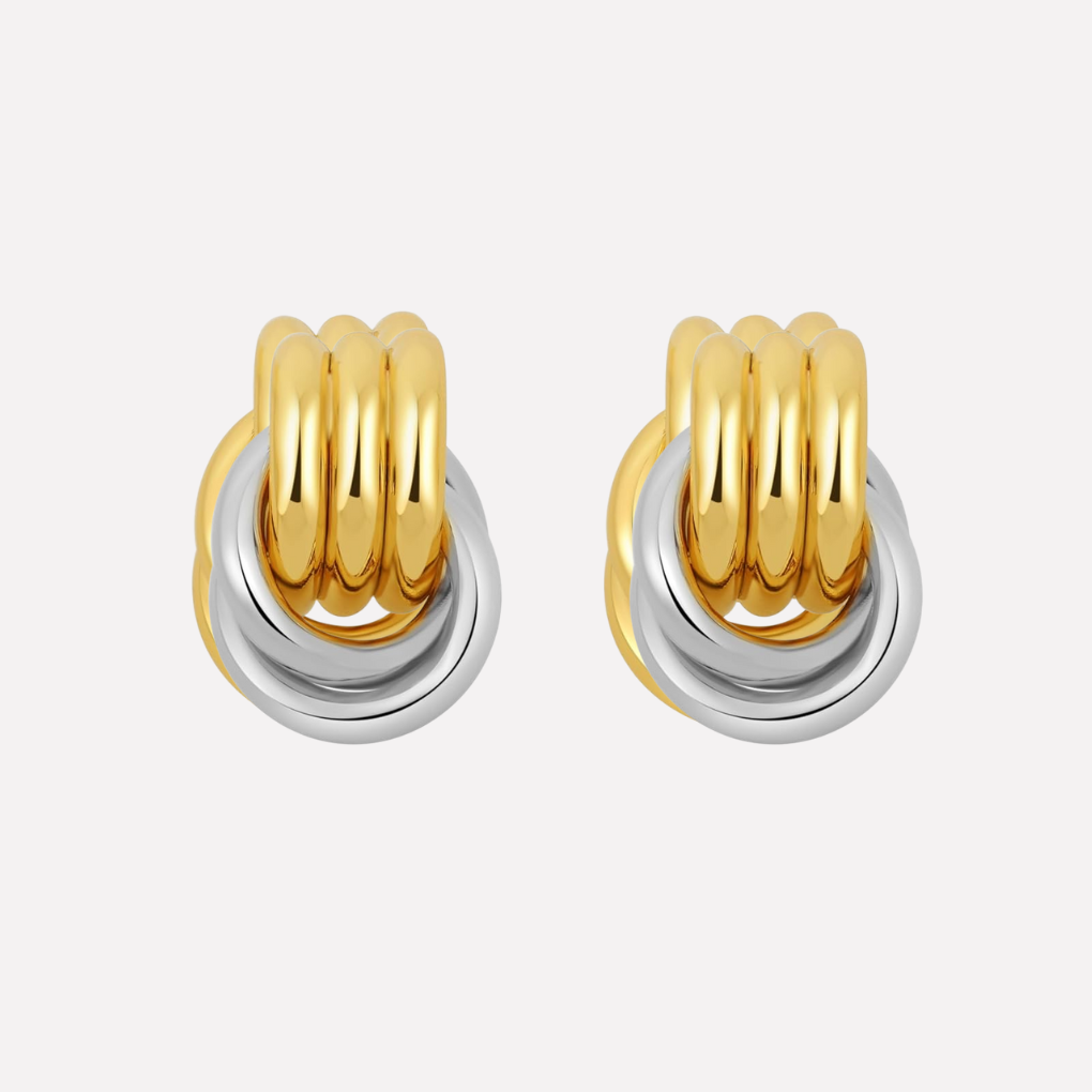 Gold Knot Drop Earrings