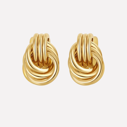 Gold Knot Drop Earrings