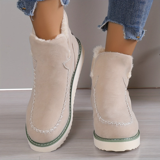 Zapatos de invierno forrados con piel sintética