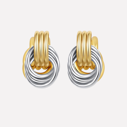 Gold Knot Drop Earrings
