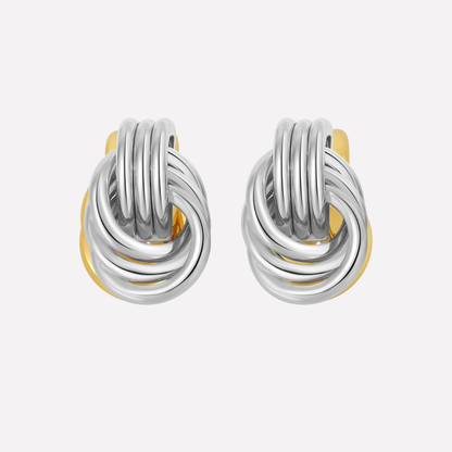 Gold Knot Drop Earrings