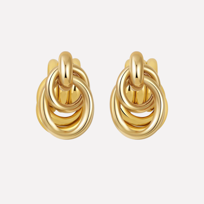Gold Knot Drop Earrings