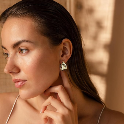 Gold Knot Drop Earrings