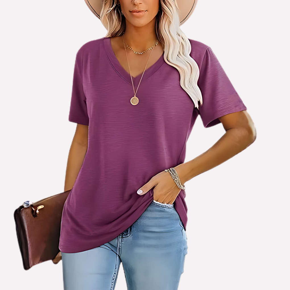 Women’s V-Neck Short Sleeve Top