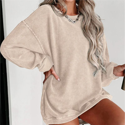 Oversized sweatshirt met ronde hals voor dames