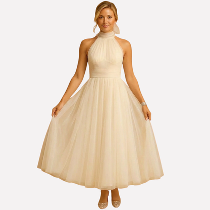 Sleeveless with Halter Neck & A-Line