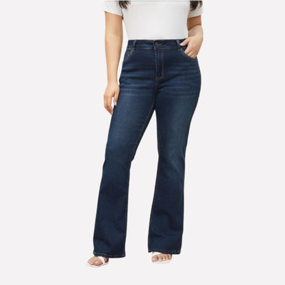 Women's High Waist Straight Leg Jeans – Casual Cropped Style