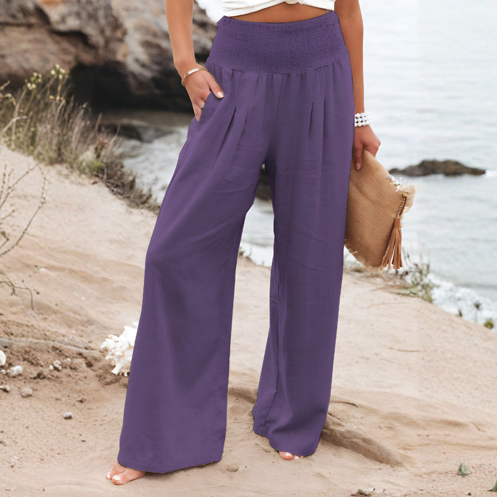 Pantaloni palazzo da donna in lino