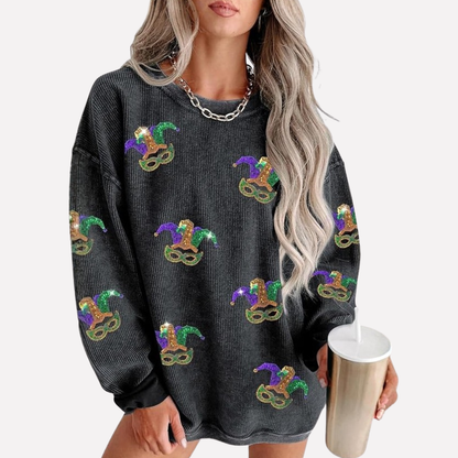 Oversized sweatshirt met ronde hals voor dames